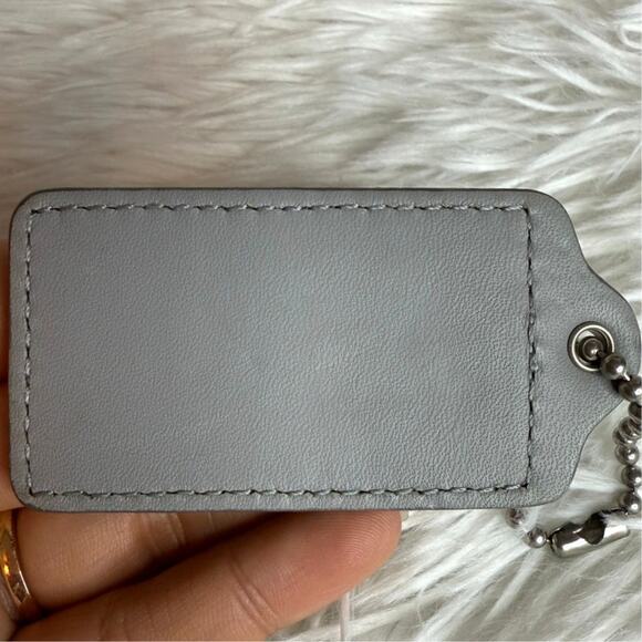 3" COACH Gray Fob Bag Charm Hang tag Hangtag - Picture 2 of 2